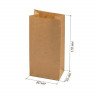 Бумажный крафт пакет без ручек, с прямоугольным дном Размер: 80*50*170мм