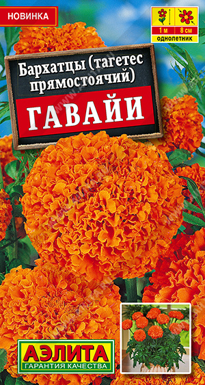 1206A Бархатцы Гавайи прямостоячие 0,3 гр