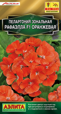 1671 Пеларгония Рафаэлла F1 оранжевая 5 шт